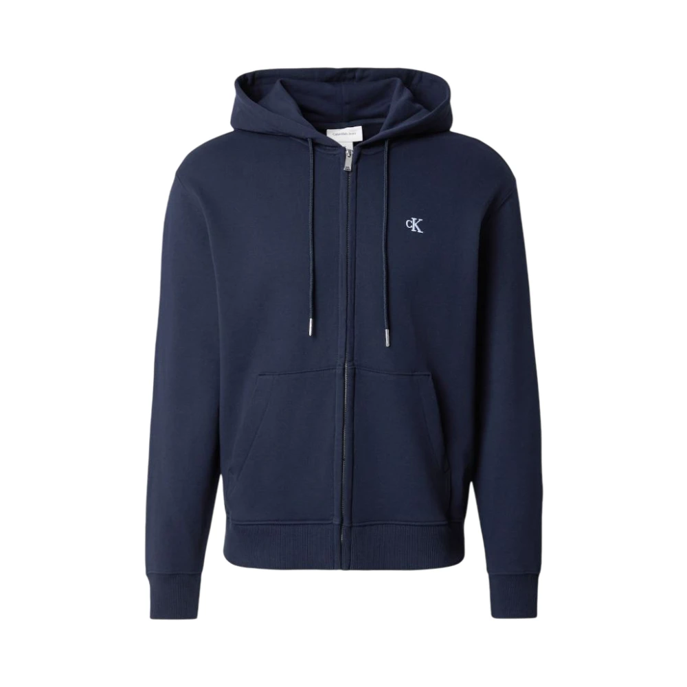 Calvin Klein Men's Blue Zip-Through Hoodie - Zip-Throughs - M - Sweatshirts & Hoodies