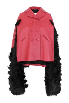 red-faux-fur-trimmed-leather-jacket