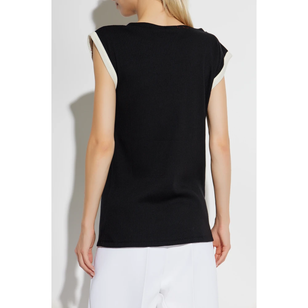Marni Top met decoratieve stiksels Black Dames
