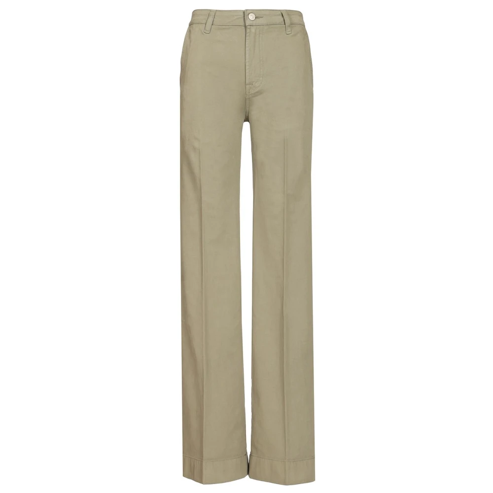 7 For All Mankind Gray Modern Dojo Jeans - Female - Wide Trousers - W30 - Trousers