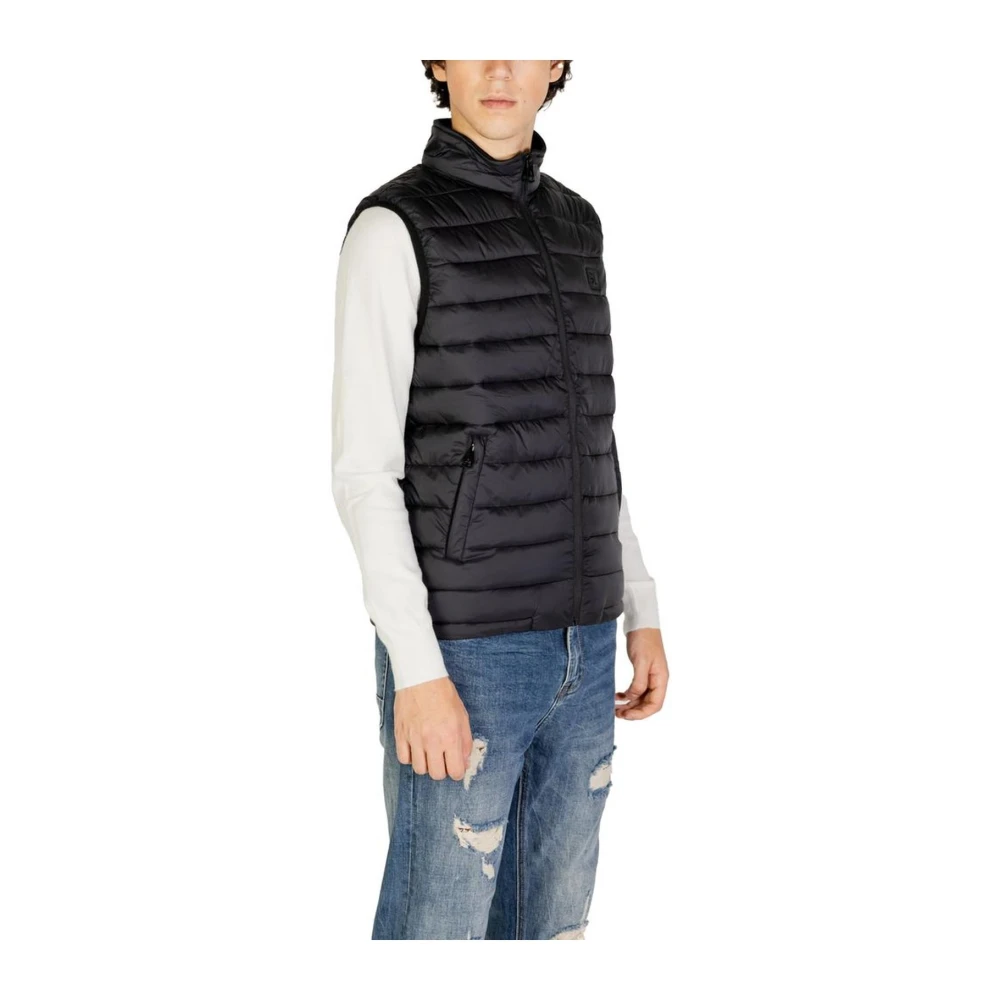 Gianni Lupo Zwarte Polyamide Volledige Dekking Jas Black Heren