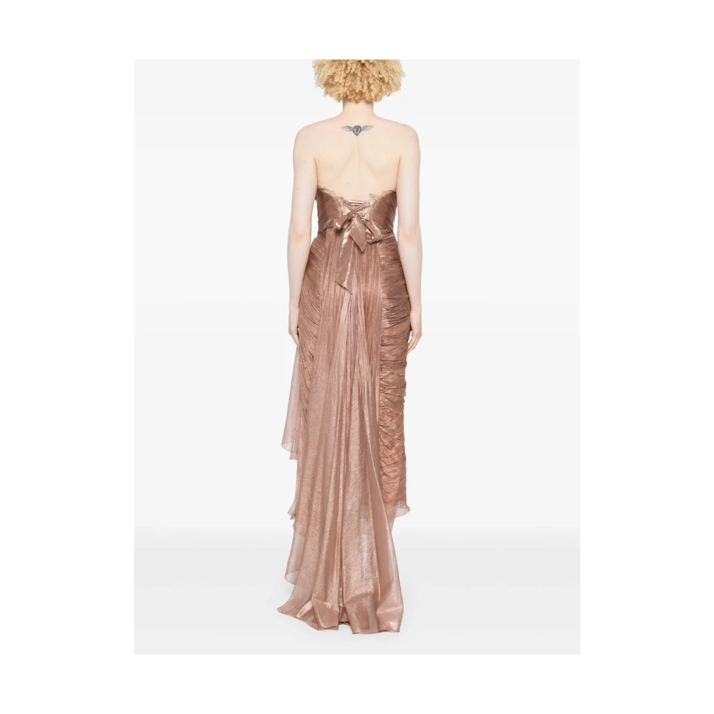 Maria Lucia Hohan Roze Jurk met Benig Korset en Strik Pink Dames