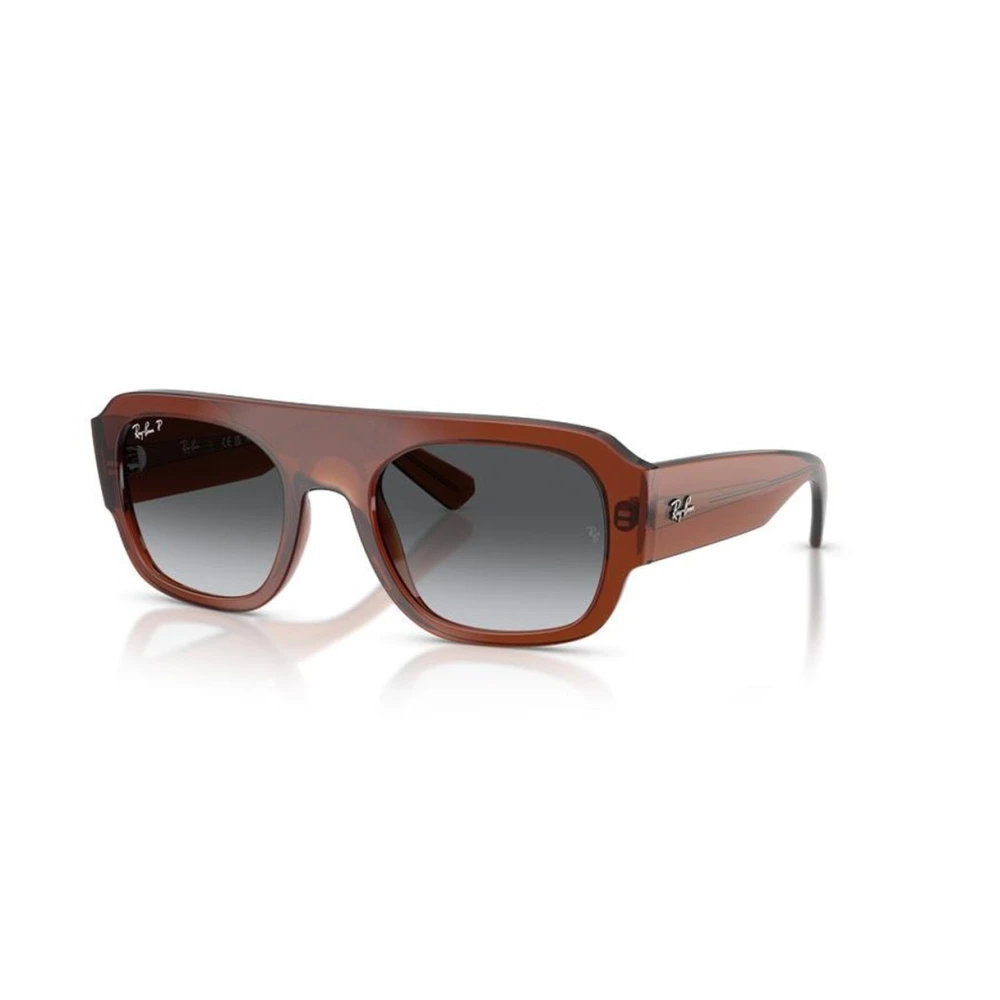 Ray-Ban Unisex Brown Sunglasses, 55 Mm, Geometric Sunglasses