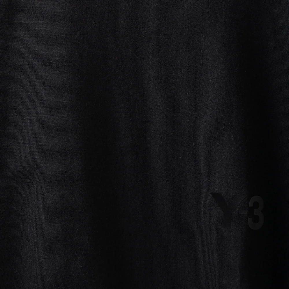 Y-3 Effengekleurde Katoenen Scoop Neck T-Shirt Black Heren
