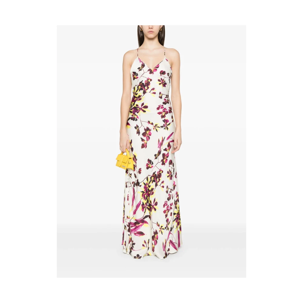 Raquel Diniz Bloemenprint Open Rug Jurk Multicolor Dames