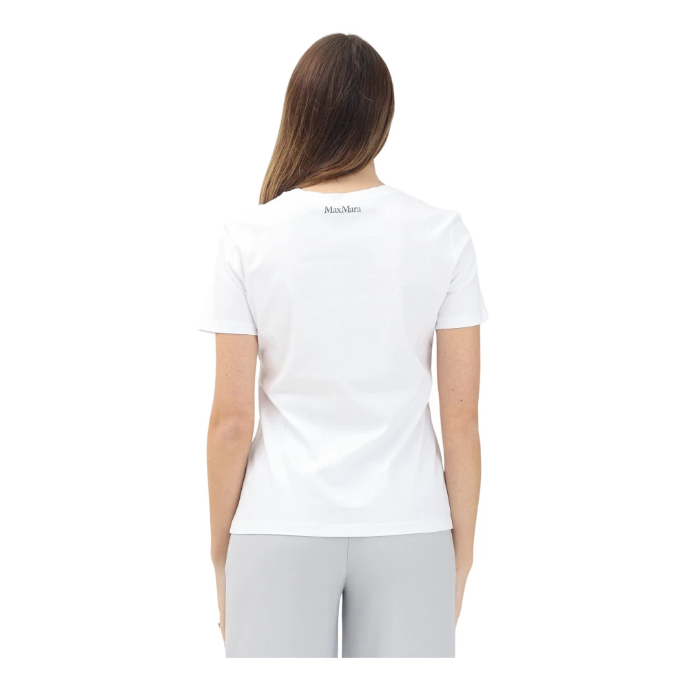 Max Mara Geborduurde witte T-shirt lente zomer White Dames