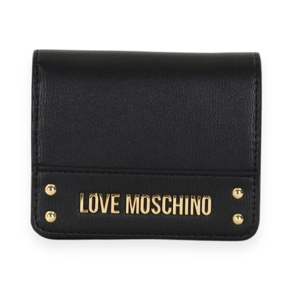 Love Moschino Svart Plånbok Med Logotyp