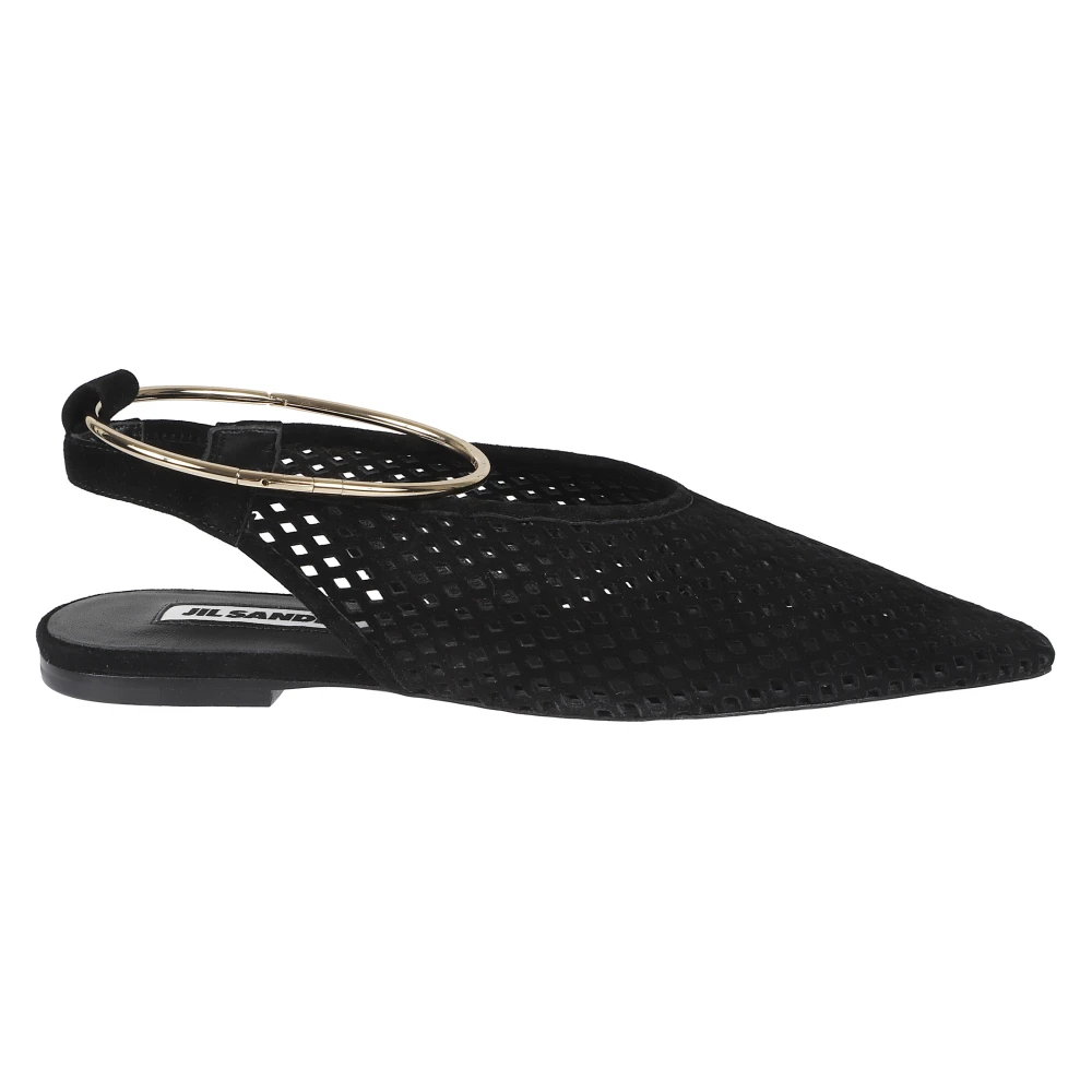 Jil Sander Women's Black Flat Shoes, Ballerina Shoes, 5 Uk, Shoes
