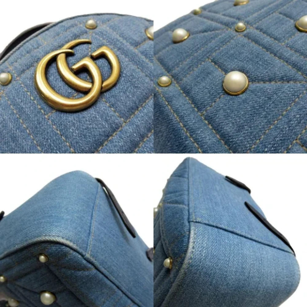 Gucci Vintage Pre-owned Denim backpacks Blue Dames
