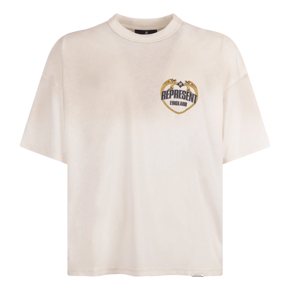 Represent Men's Beige T-Shirts, Xl, Angel Border T-Shirt