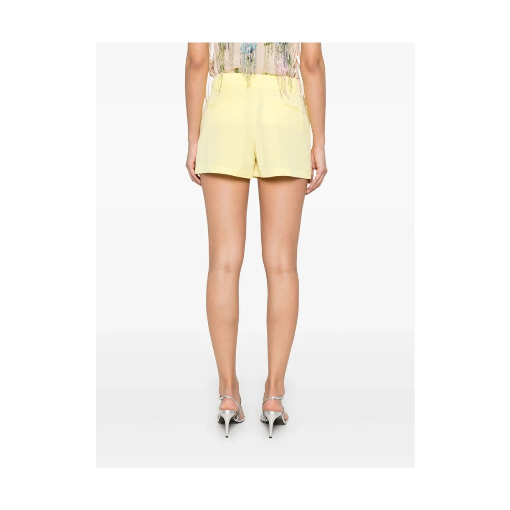 Blumarine Gele Shorts met Knopen en Zakken Yellow Dames