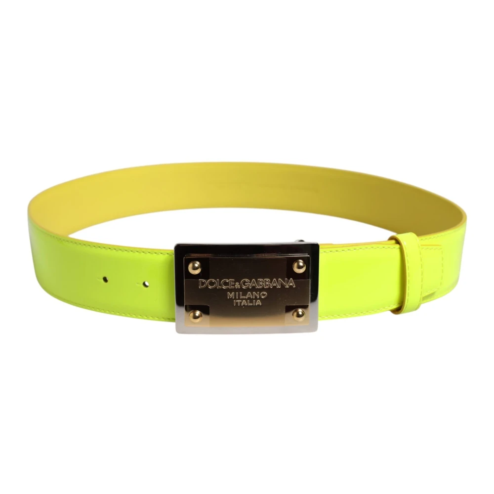 Dolce & Gabbana Uomo Giallo - Cintura Classica - Accessories - 110 Cm