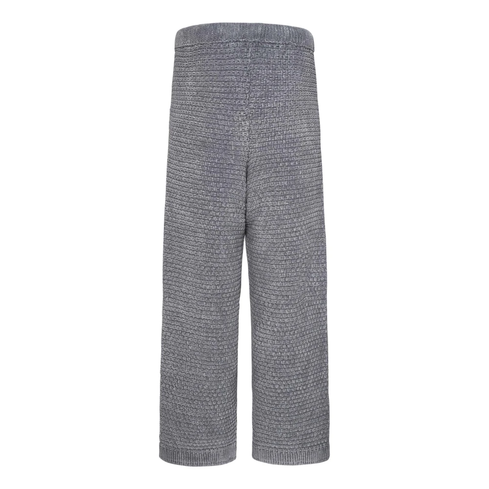 Bonsai Grijze Elastische Taille Wijde Pijp Broek Gray Heren