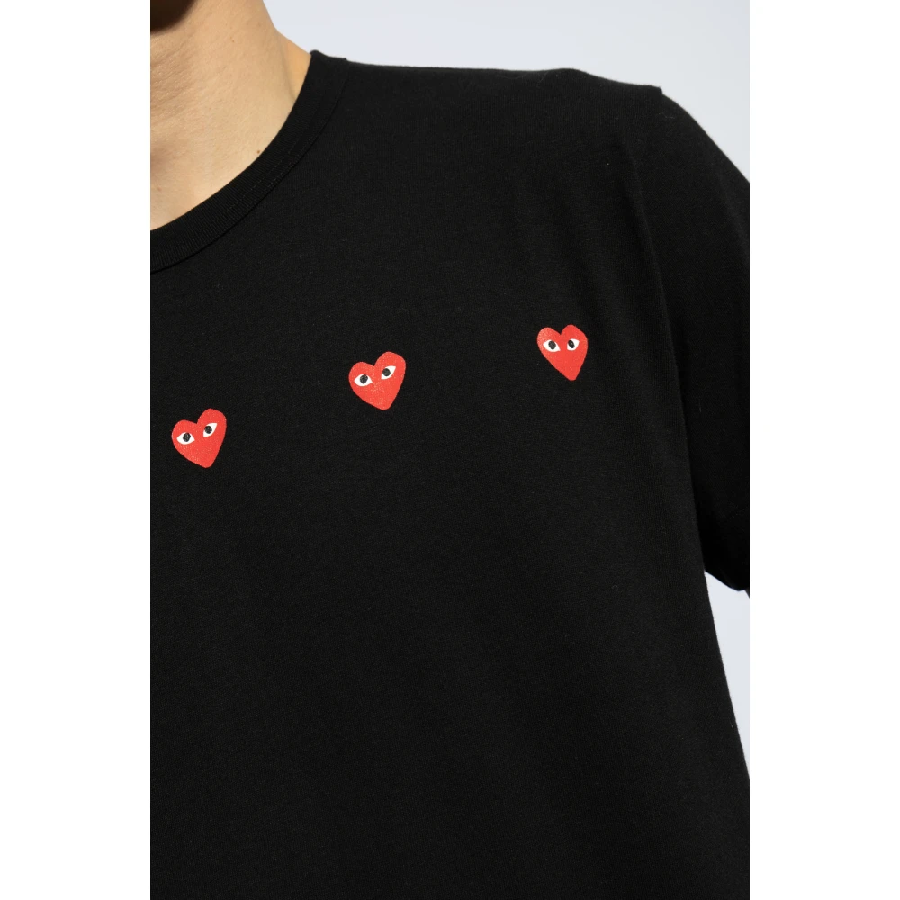 Comme des Garçons Play T-shirt met logo Black Heren