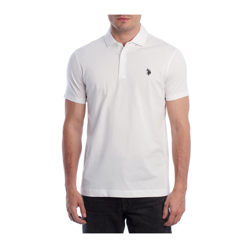 U.s. Polo Assn. Men's White Polo Shirts, 2XL, Sporty Polo Shirt With Embroidered Logo