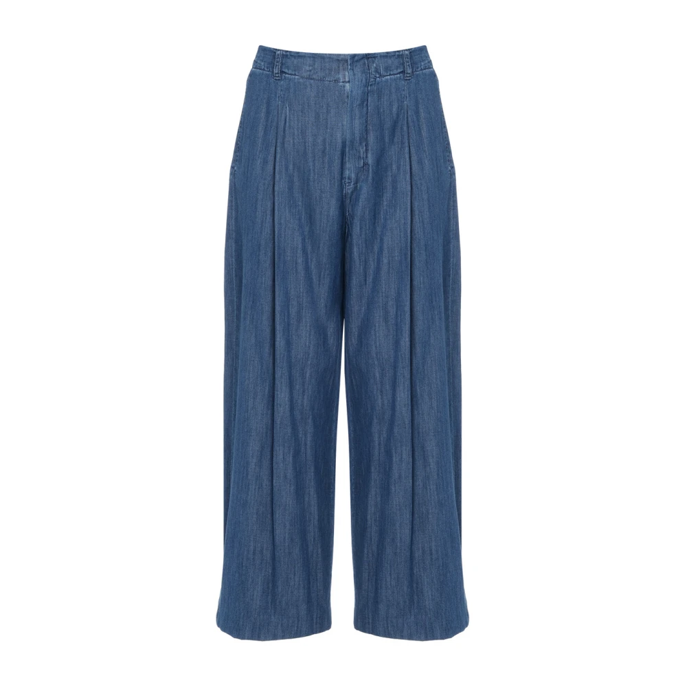 Max Mara Sophie Wide Leg Pants Blue Dames