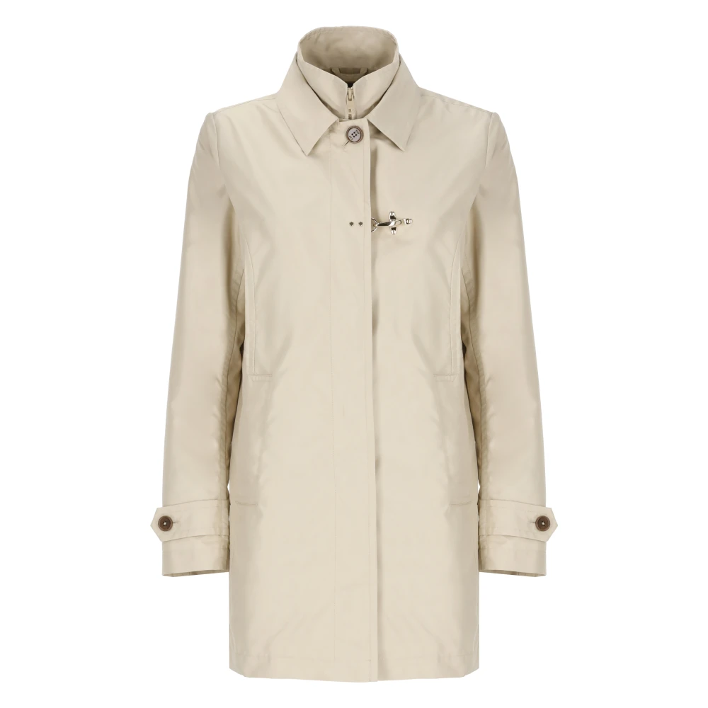 Fay Beige Klassieke Jas met Reverskraag Beige Dames