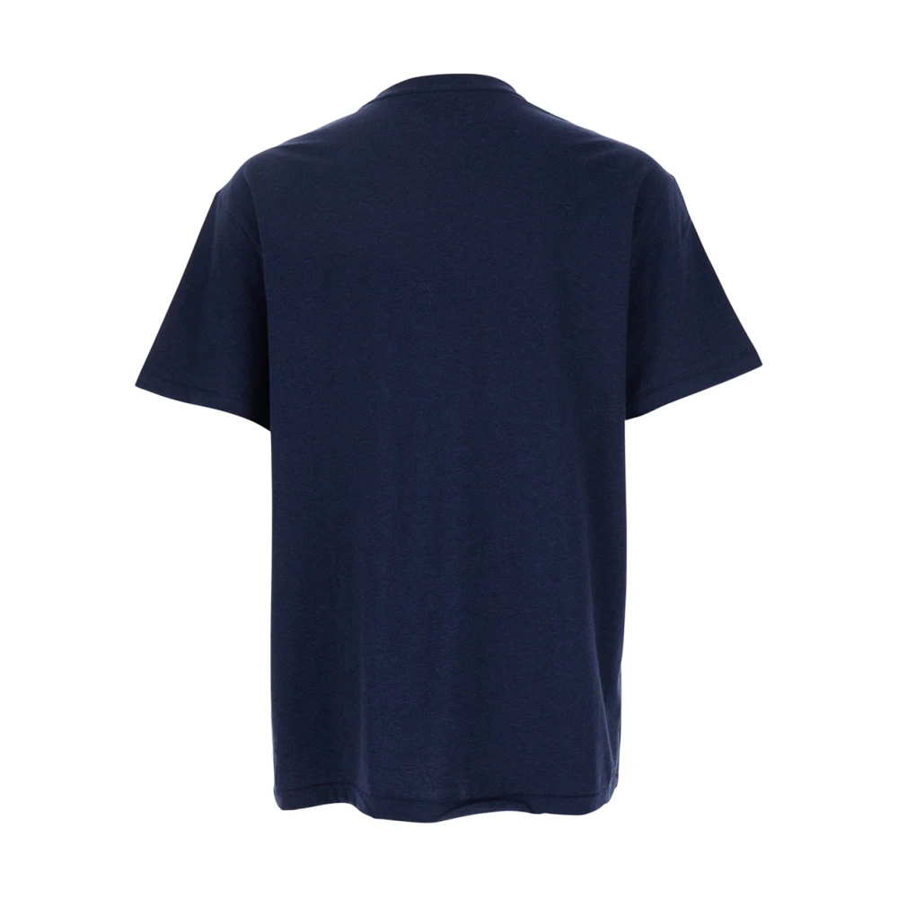 Polo Ralph Lauren Blauw Crewneck T-shirt met Pony Detail Blue Heren