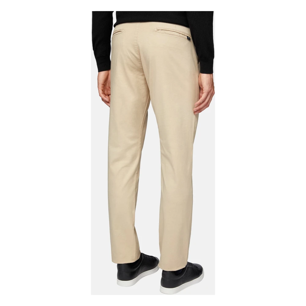 Boggi Milano Stretch Gabardine Katoenen Broek Blue Heren