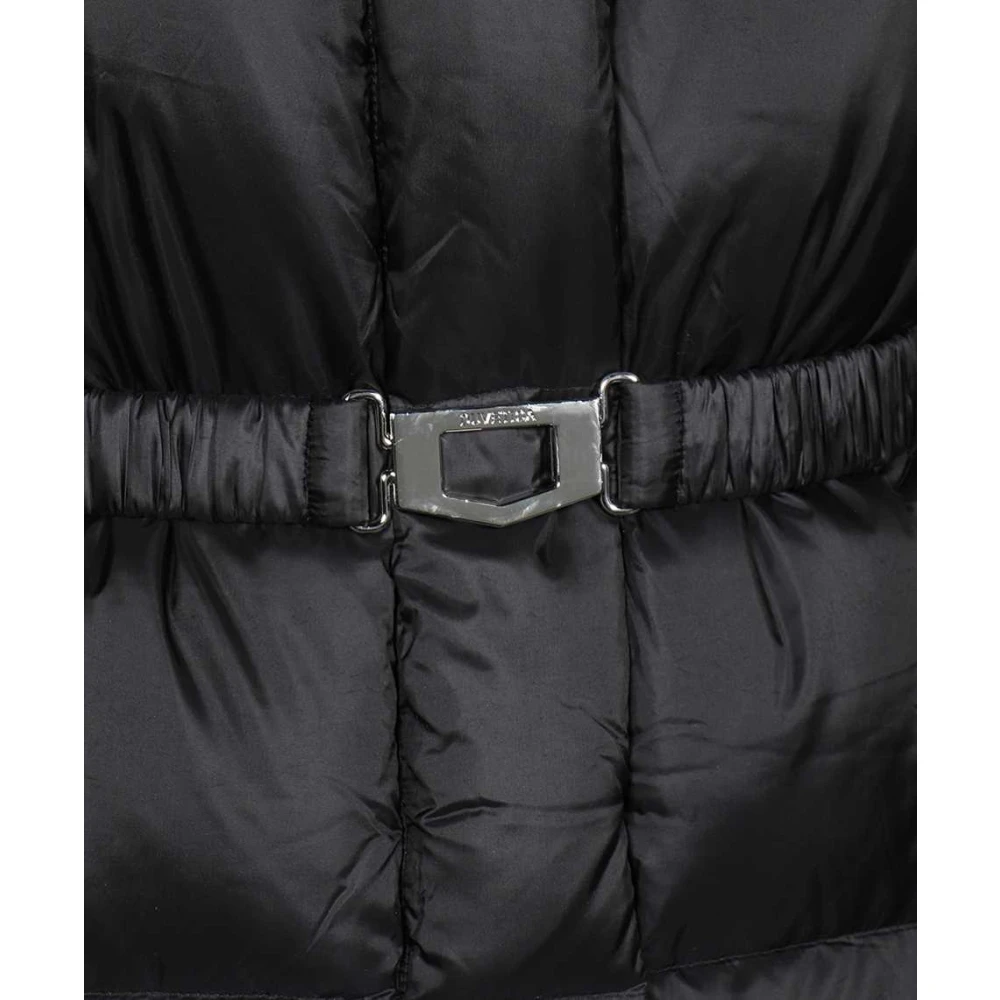 duvetica Lange Donsjas met Ceintuurkap Black Dames