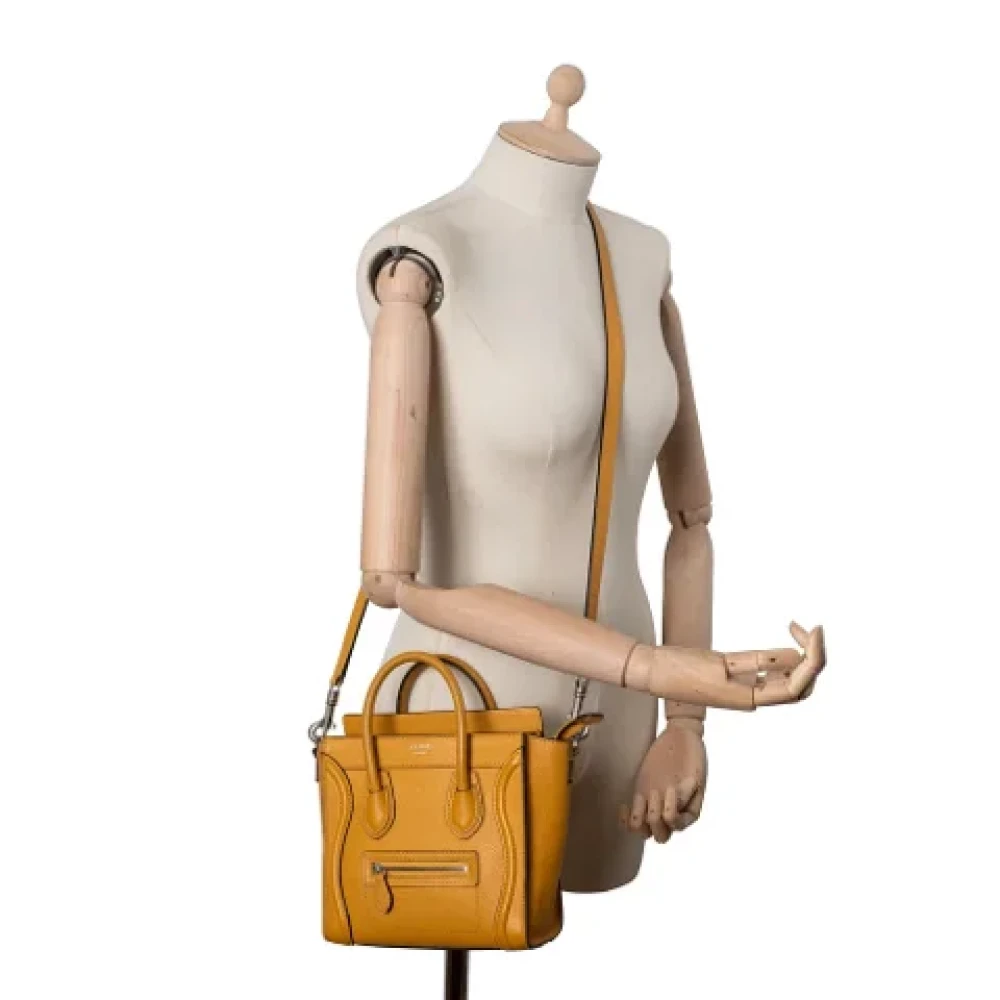 Celine Vintage Pre-owned Leather celine-bags Yellow Dames