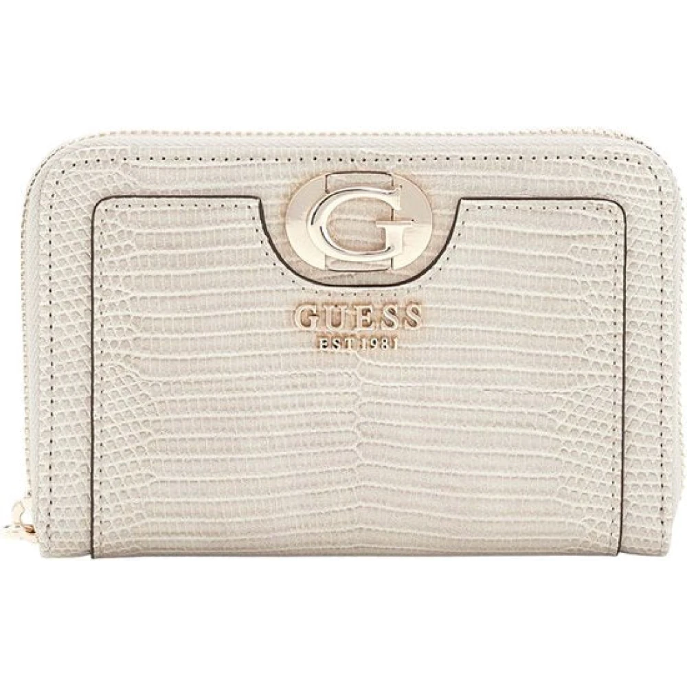 Guess Orlina Portemonnee Taupe Rits Sluiting Beige Dames