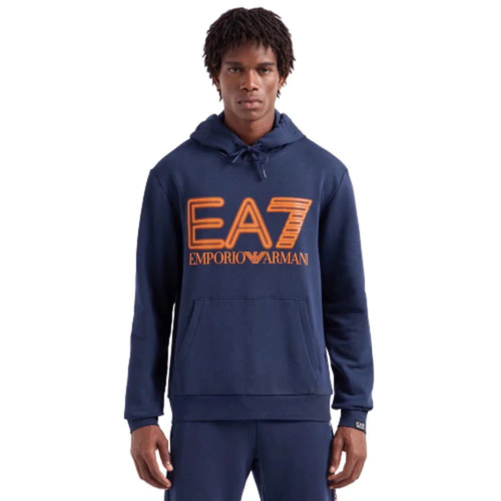 Emporio Armani EA7 Blauwe 3Dpm64 Pjshz Sweatshirt Blue Heren