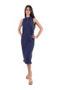 robe-bleue-en-coton-stretch-pour-femme