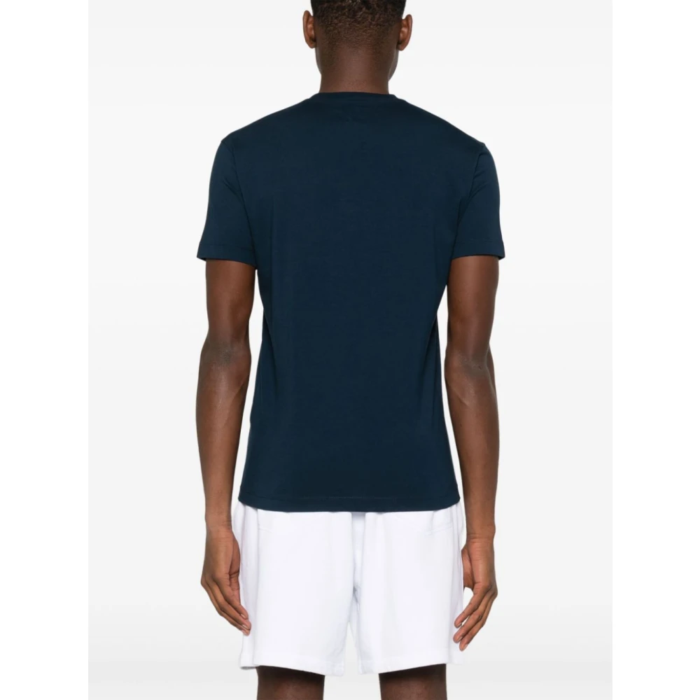 Dsquared2 Navy Blauwe Ronde Hals Korte Mouw Shirt Blue Heren