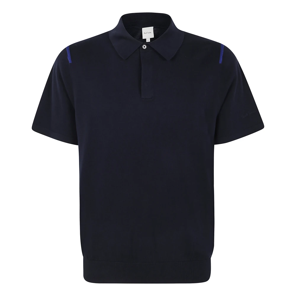 PS By Paul Smith Korte Mouw Polo Sweater Blue Heren