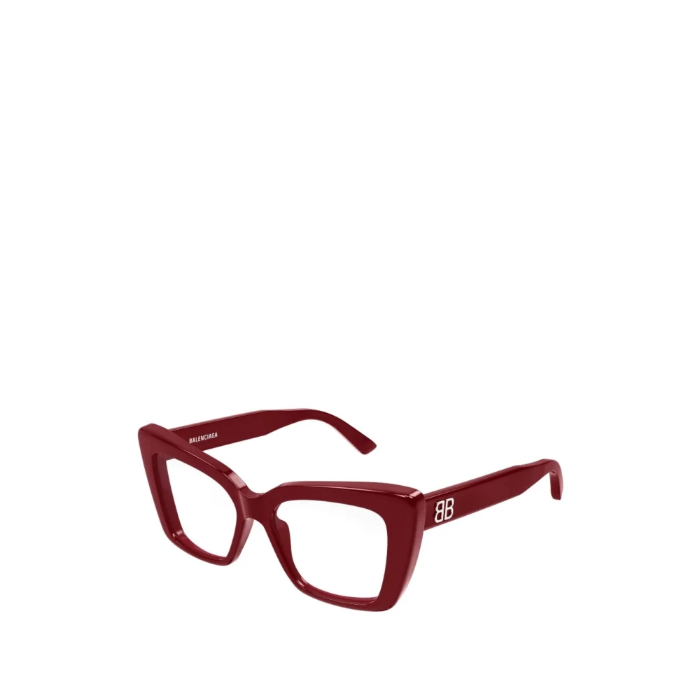 Balenciaga Women's Red Glasses, 52 Mm, Butterfly Eyeglasses