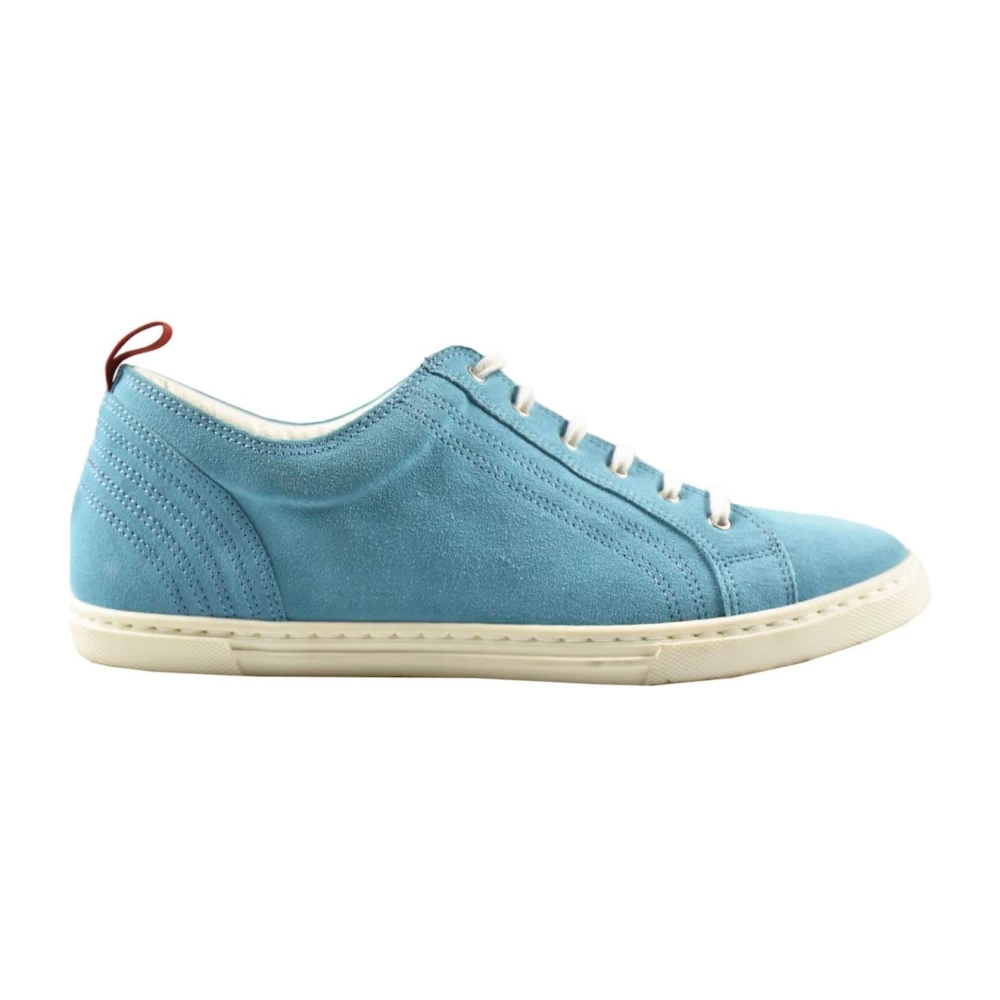 Kiton Leren Suède Sneakers Heren Schoenen Blauw