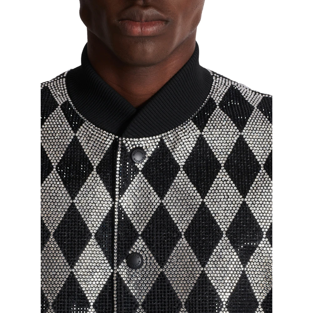 Balmain Katoenen pet met Parijs borduursel Black Heren