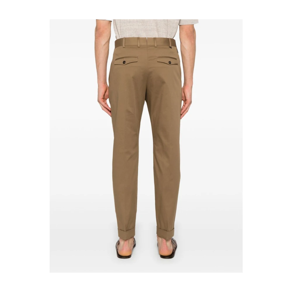 PT Torino Beige Broek met Verborgen Voorknoop Beige Heren