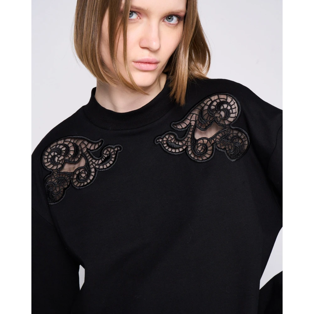 Silvian Heach Zachte Stofjurk met Decoratieve Details Black Dames