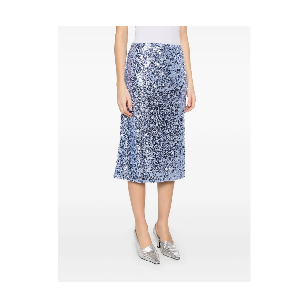 BAUM UND PFERDGARTEN Lichtblauwe Elastische Taille Rok Blue Dames