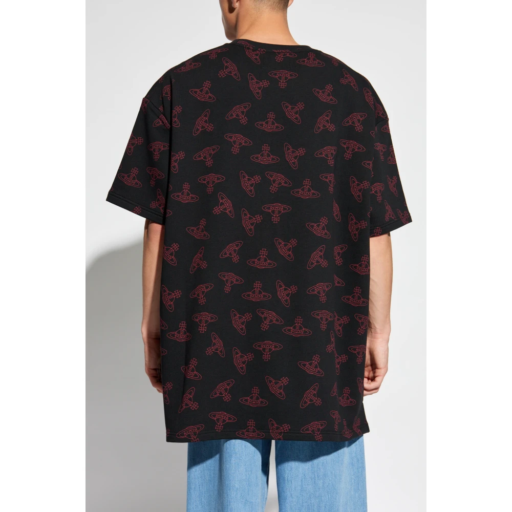 Vivienne Westwood Oversize logo T-shirt Black Heren
