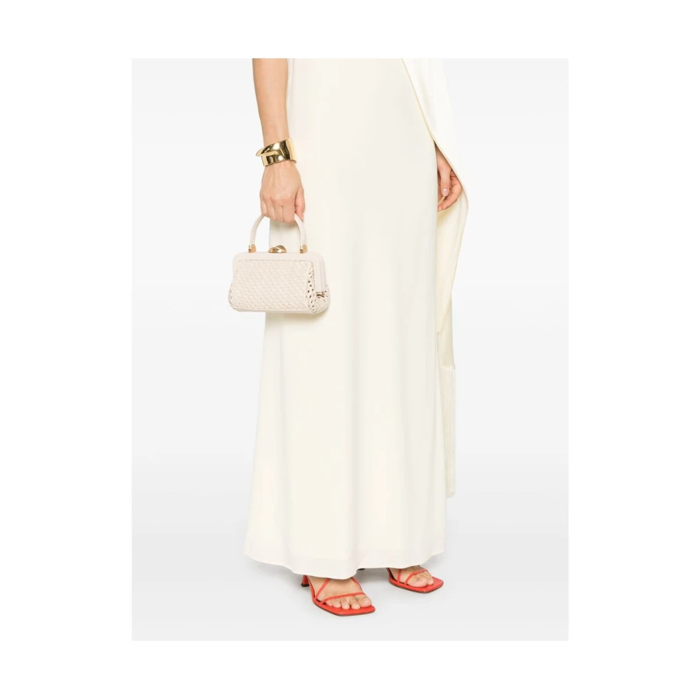 Cult Gaia Beige Clasp Handtas met Schouderband Beige Dames
