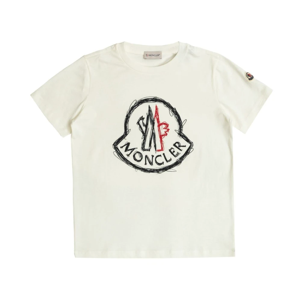 Moncler Barn Vita T-shirts och Polos White, Pojke