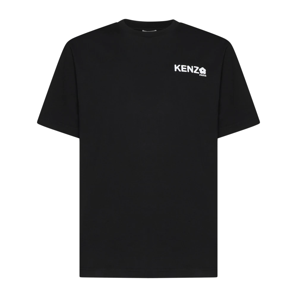 Kenzo Katoenen Logo Patch T-shirt Black Heren