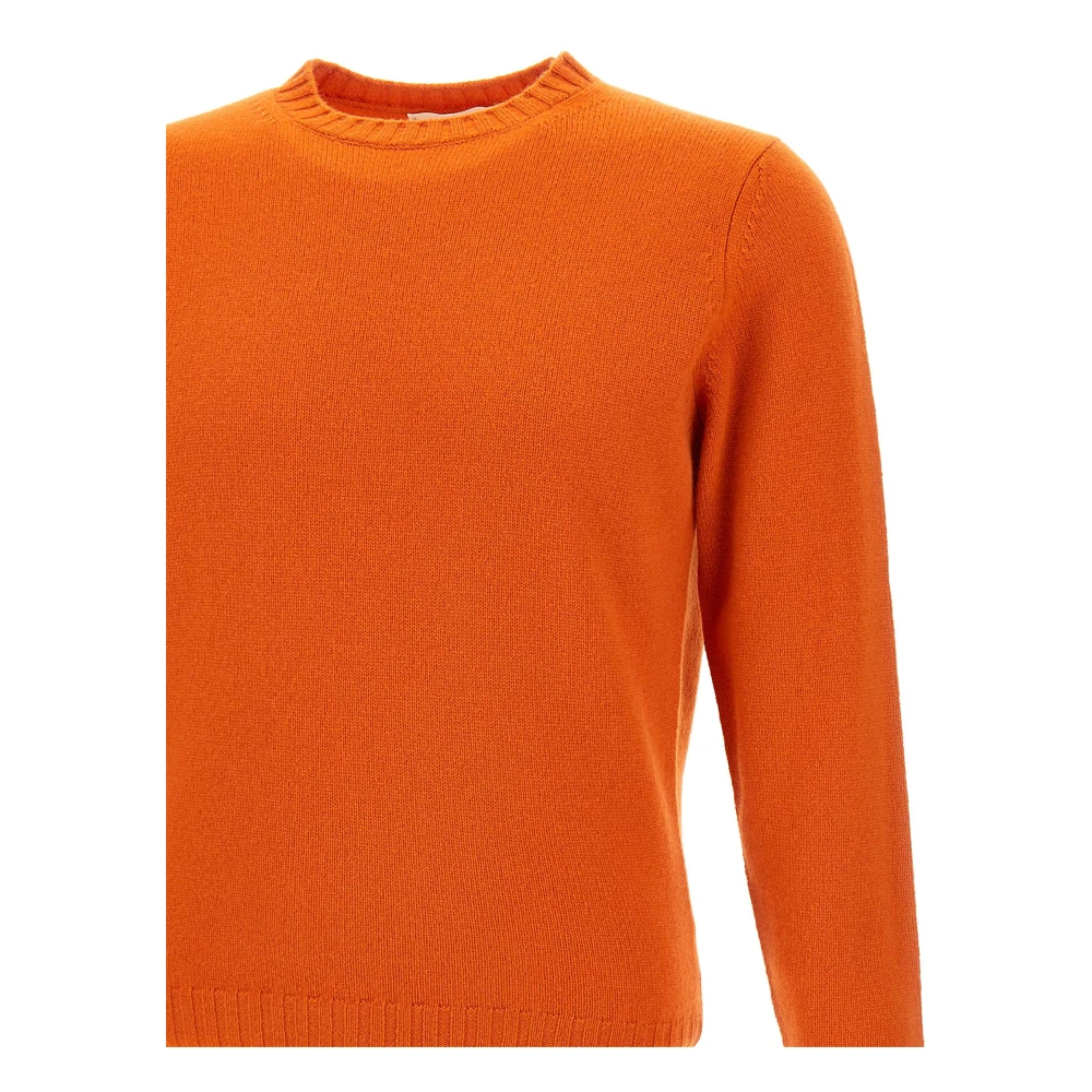 Filippo De Laurentiis Oranje Wol Kasjmier Crew Neck Trui Orange Heren