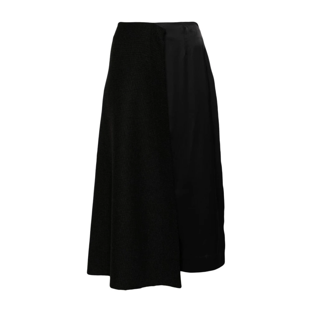 Plan C Donkergrijze Rok Black Dames