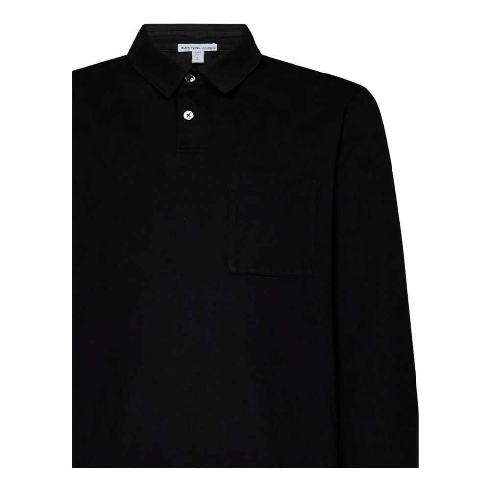 James Perse Zwarte T-shirts en Polos met Lange Mouwen Black Heren