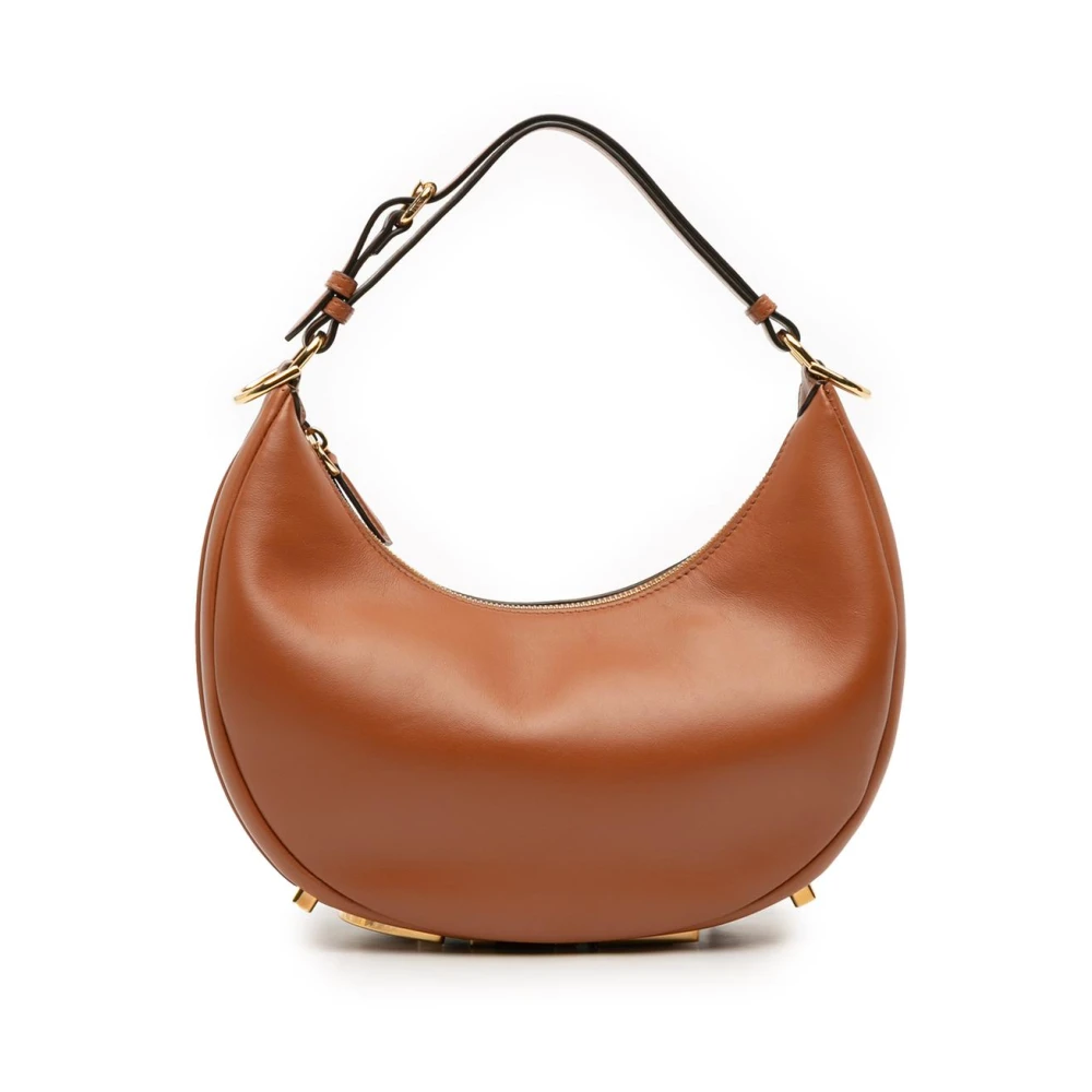Fendi Vintage Women's Brown Pre-Owned Stylish Leather Crescent Bag
