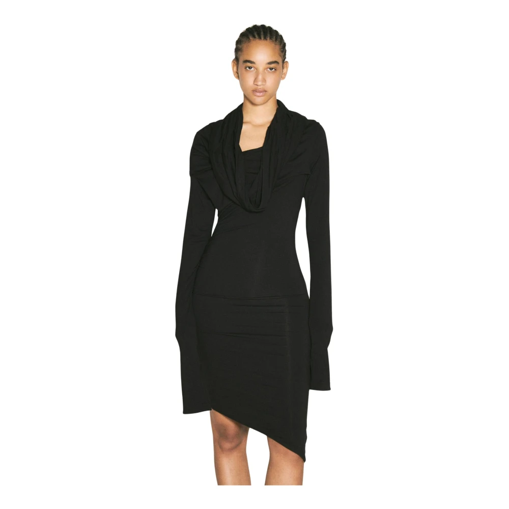 Entire Studios Gedrapeerd Mini Jurk Black Dames
