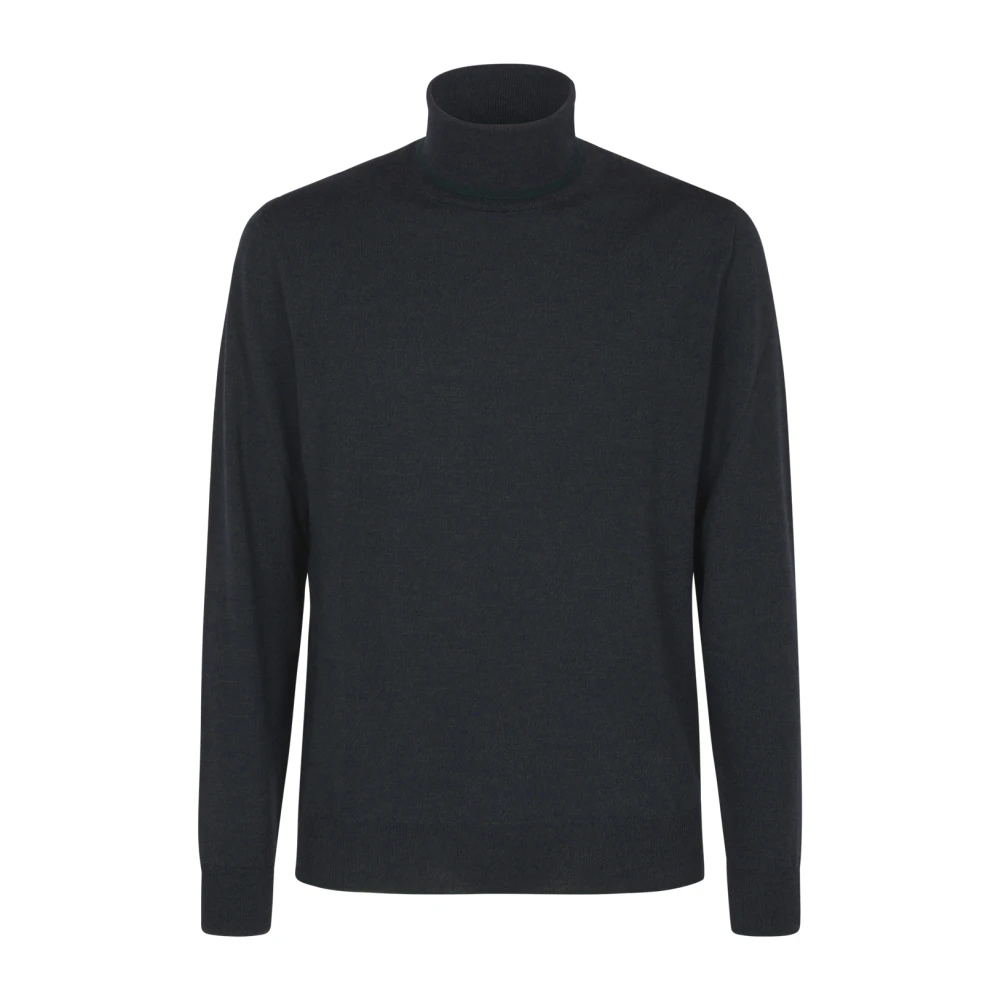 Canali Zwarte Punto Sweater Black Heren