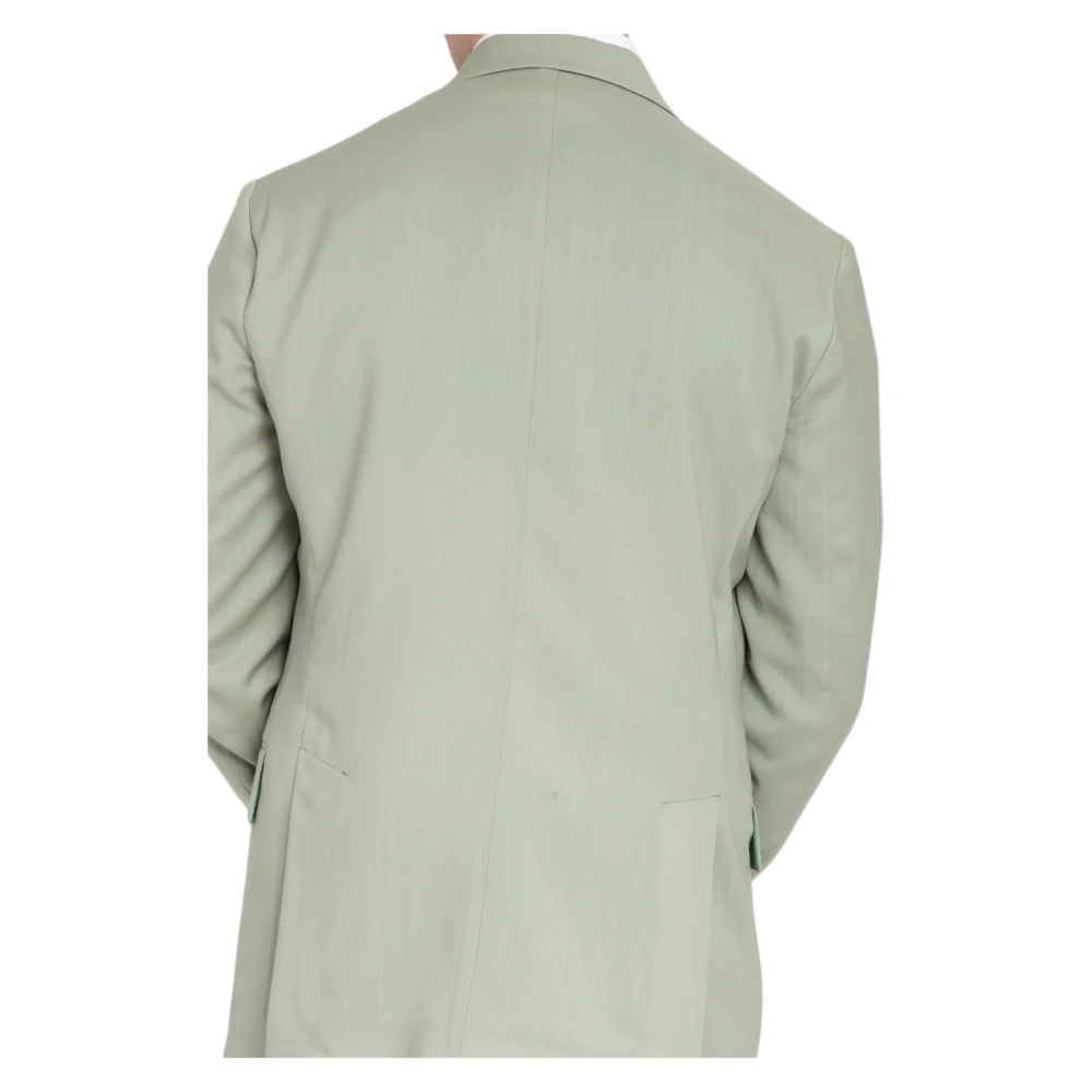 Costumein 1-knoops wollen blazer in 7007 Green Heren