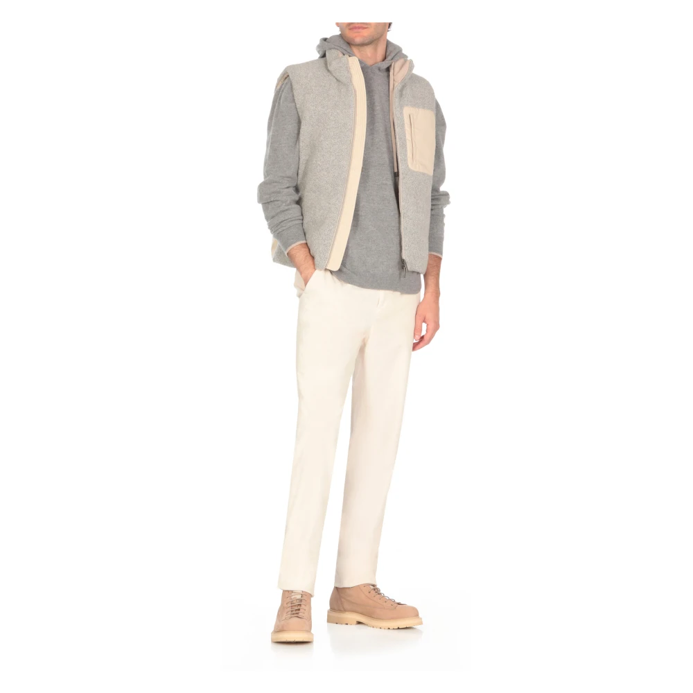 PESERICO Grijze Wollen Hoodie Gray Heren