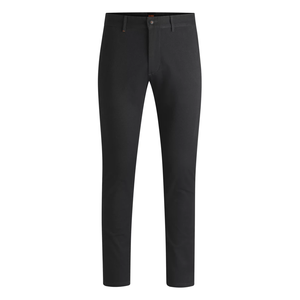 Hugo Boss Oranje Chino Slim Fit Broek Black Heren