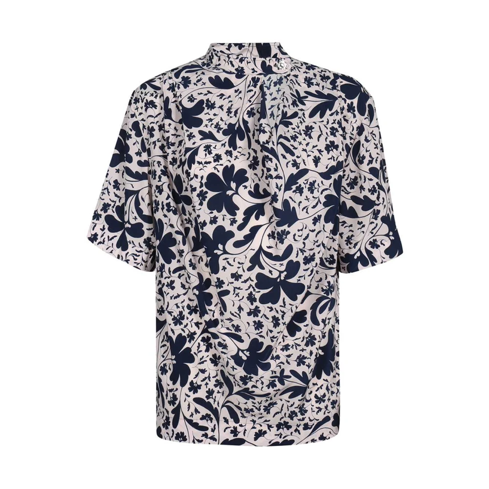 Stella Mccartney Bloemen Zijden Blouse Knoopsluiting Multicolor Dames